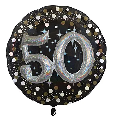 Adult Gold Celebration 50th Multi Foil Balloon in gold von Amscan