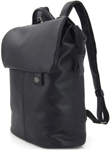 Schwarze kleine Schulrucksacktasche aus Imitat-Leder von OEM
