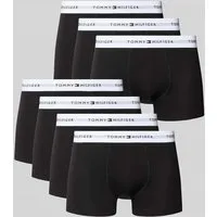 Tommy Hilfiger Regular Fit Trunks aus Baumwoll-Mix im 7er-Pack in Black, Größe XL