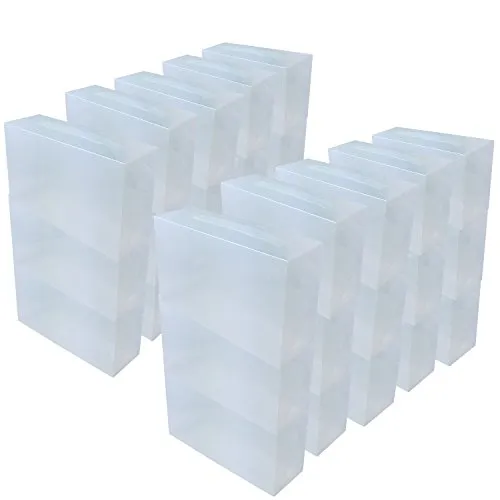 DynaSun 30x PP368 XXL Schuhbox - Schuhablagen aus unzerbrechlichem Polypropylen, mit klarer Frontplatte für Sichtbarkeit und Drop-Down-Öffnung für einfachen Zugriff. Ideal für Schuhe und andere Accessoires, platzsparend faltbar.