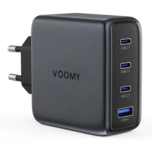 Voomy 140W USB C Ladegerät – 4-in-1 Schnellladegerät für Laptop, Tablet & Handy
