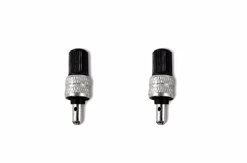 * Zwei Fahrradventile Dunlopventile Blitzventile mit Plastikkappen