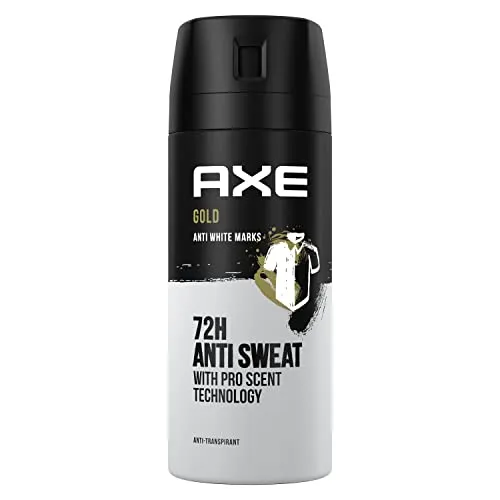 Axe Anti-Transpirant Deo Spray Gold Männerdeo schützt 72 Stunden lang gegen Schweiß 150 ml