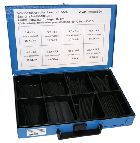 Dresselhaus Werkstatt-Set Sortiment 135-teilig - Sonstige Elektroinstallationsartikel mit 135 Teilen, ideal für vielseitige Anwendungen und enthält hochwertige Wärmeschrumpfschläuche mit einer Schrumpfrate von 2:1.