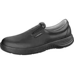 Schwarze Slipper Größe 38 - Sicherheitsschuhe x-light - Arbeits- & Schutzkleidung mit Schutzklasse S2, atmungsaktivem Innenfutter und rutschhemmender Sohle. Ideal für den Einsatz in der Küche.