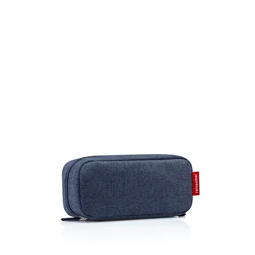 REISENTHEL Kulturbeutel multicase - Kulturtasche Federtasche Waschtasche, elegantes Herringbone-Design in Dunkelblau für stilvolles Reisen
