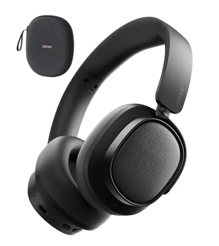 Edifier ES850NB Kabellose Over-Ear-Kopfhörer mit Geräuschunterdrückung, Hi-Res Audio Wireless, LDAC, 92h Spielzeit, Bluetooth 5.4 & Multipoint, KI-Anrufgeräuschreduzierung, Faltbar – Schwarz