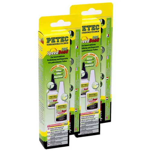 Stück 50g Petec SpeedBond Set Hochleistungsklebstoff & Filler Kleber Klebstoff 2