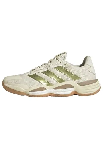 Adidas Stabil 16 Damen - Weiss, Hochleistungs-Indoorschuh - Indoorschuhe mit adidas BOOST Zwischensohle für maximalen Komfort und Energierückgabe. Ideal für Handball, Volleyball und Hallenhockey, mit stabiler Chassis-Konstruktion und atmungsaktivem Obermaterial.