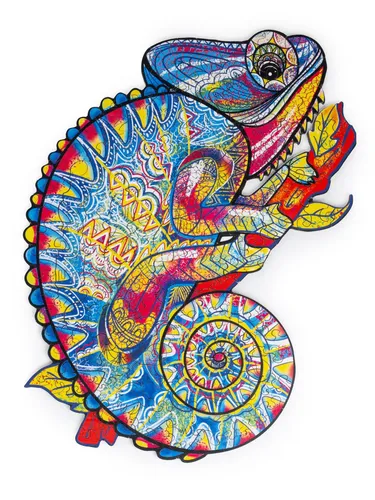 Recent Toys Wooden Jigsaw Puzzle Chameleon for Adults and Kids.195 Piece puzzle,