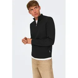 ONLY & SONS Strickpullover ONSCooper - Strickpullover in Schwarz, aus weichem Materialmix für hohen Tragekomfort. Ideal für lässige Looks und die kühle Jahreszeit.