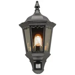 Elstead Medstead Außen-Wandleuchte mit Sensor E27 50cm Schwarz