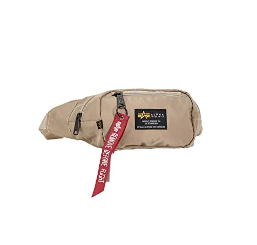 Alpha Industries Crew Waist Bag - sand - Gürteltasche in Beige, stylisch und praktisch für den Alltag, ideal für alle, die ihre Essentials sicher und modisch transportieren möchten.