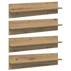 vidaXL Wandregale 4 pcs Artisan-Eiche 80 x 11,5 x 18 cm Holzwerkstoff