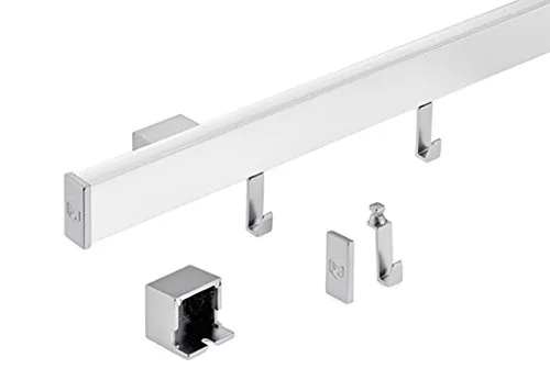 Naber Relingsystem-Set Alto, 900mm Edelstahl - Spülenzubehör mit edelstahlfarbiger Oberfläche, ideal für die praktische und stilvolle Aufbewahrung in der Küche.