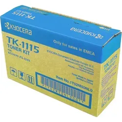 Kyocera Toner TK-1115 schwarz für FS-1041 & FS-1220 MFP - Original Toner mit einer Kapazität von ca. 1.600 A4-Seiten. Ideal für zuverlässige Druckqualität und Kompatibilität mit mehreren Kyocera-Modellen.