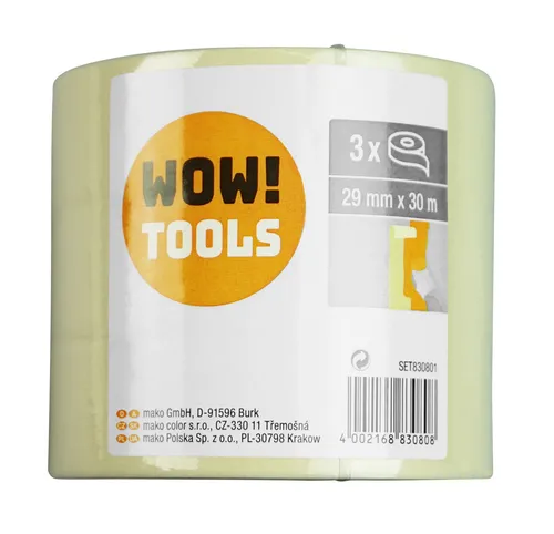 Maler Kreppband-Set 3-teilig Malerabdeckband Malerband 3 Rollen 29mm x 30m