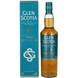 Glen Scotia 10 Years Old Classic Campbeltown Malt - Geschenkbox 0,7l - Schottischer Whisky aus Campbeltown, 10 Jahre gereift, in eleganter Geschenkbox - perfekt für Sammler und Genießer.