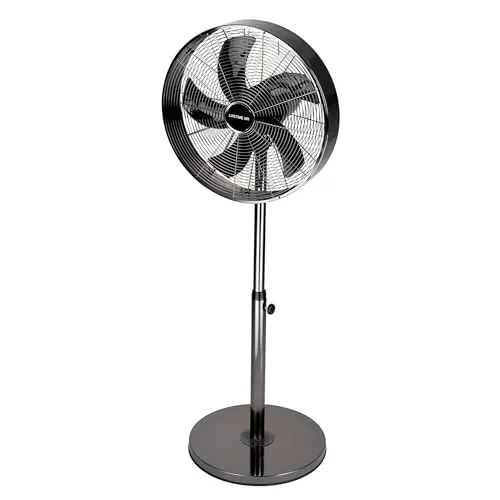 Lifetime Air - Standventilator - 230V - Höhe 85-125 CM - 3 Geschwindigkeiten - Oszillationsfunktion - Neigbar - Schwarz