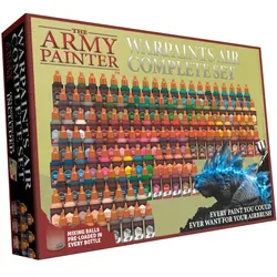 Warpaints Air Complete Set - Modellbauzubehör mit 126 Farben für Airbrush, inklusive Fluo- und Metallic-Tönen. Ideal für einfache Anwendung und perfekte Ergebnisse beim Miniatur- und Armee-Malen.