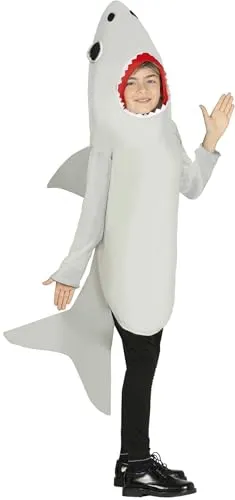 Fiestas Guirca Kostüm Hai - Kinderkostüm für Mädchen, Größe 5-6 Jahre, hochwertig und bequem aus 100% Polyester