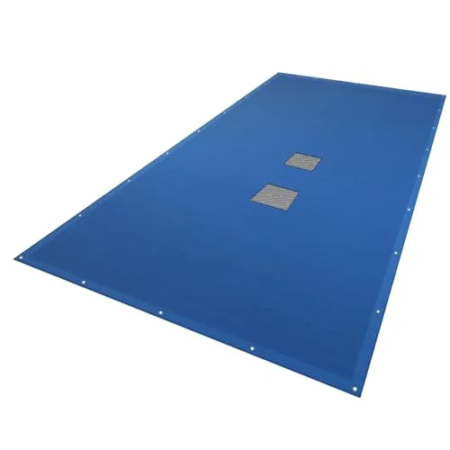 VOUNOT Poolabdeckung rechteckig 4x8m - Wasserdichte Poolabdeckplane aus robustem Polyethylen 160 g/m², mit Abflussnetz für sauberes Wasser und effektiven Schutz vor Schmutz und Insekten.