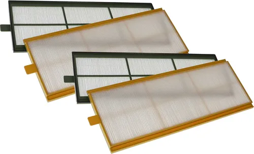 vhbw Filterset kompatibel mit Wernig ComfoAir 550, 350 Lüftungsgerät - Luftfilter G4 / F7 (4 Stück), 50 x 16 x 1 cm, Weiß / Gelb / Grün