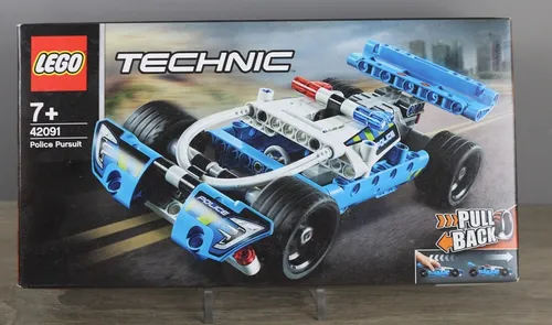 LEGO Technic 42091 Polizei-Verfolgungsjagd - LEGO (R) Komplette Sets & Packs, spannendes Verfolgungsabenteuer mit realistischen Funktionen, ideal für Technik- und LEGO-Fans