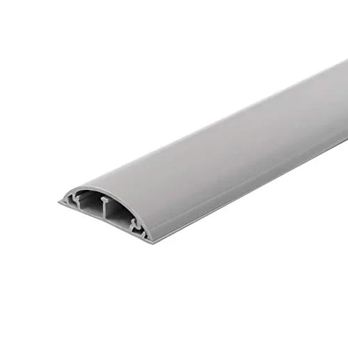 Electraline 60776 TV halbrunder Kabelkanal | Kabelabdeckung | 50x12 mm, 1 m Länge - grau