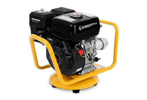 EBERTH Betonverdichter 4800W - Leistungsstarker Benzin-Betonrüttler für Baustellen ohne Strom. Mit 6,5 PS und 6m Schlauch sorgt er für eine optimale Verdichtung von Frischbeton und garantiert Festigkeit sowie Frostsicherheit.