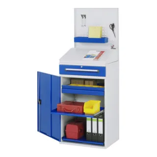 Rau Beistellschrank-Stehpult in blau von RAU