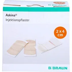 Askina Injektionspflaster 2x4 cm - 250 Stück - Pflaster für sichere Injektionen, hypoallergen und atmungsaktiv für optimalen Tragekomfort.