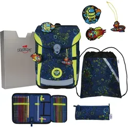 DerDieDas Schulranzen-Set Ergoflex Easy Neon Crazy