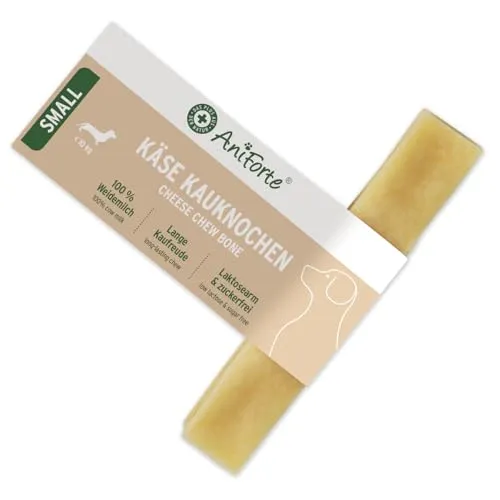 AniForte Käse Kauknochen für Hunde Mini 28-40 g – Natürlicher Kaukäse für Beschäftigung & Zahnpflege, für kleine Hunde & Welpen < 10 kg, langlebiger Kauspaß