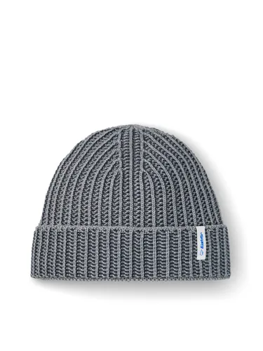 Eisbär Sorrak Beanie Herren – graumele-dark cobalt, Einheitsgröße - Stylischer Beanie aus Mulesing-freier Merinowolle, atmungsaktiv und thermoregulierend; ideal für kalte Tage und sportliche Aktivitäten.