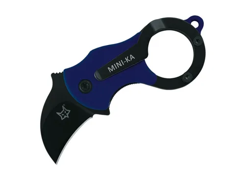 Fox Knives Taschenmesser Fox Knives Mini-Ka Einhandmesser aus 4116 Stahl in blau, (1 St), Edelstahlklinge, Einhandmesser