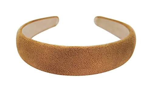 axy Haarreif mit Flanell Haarband Vintage Hairband Stirnband Klassische und modische Haarreifen (Leder Optik) HRK5 (Braun)