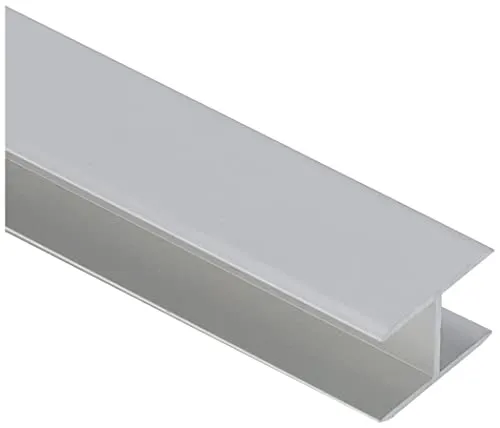 Alberts 030814 H-Profil | selbstklemmend | Aluminium, silberfarbig eloxiert | 1000 x 19,5 x 30 mm