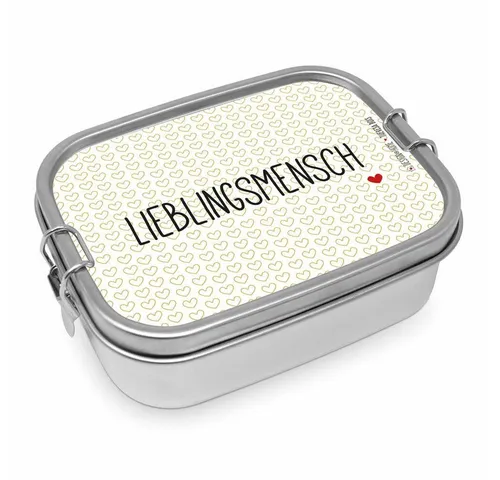 PPD Lunchbox Lieblingmensch Steel 900 ml - Edelstahl Brotdose mit 900 ml Volumen, ideal für umweltbewusste Genießer – perfekt für Schule, Büro oder Ausflüge.