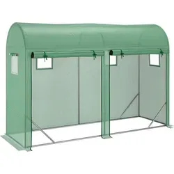 Outsunny Foliengewächshaus mit 4 Fenstern und 2 Türen von Outsunny