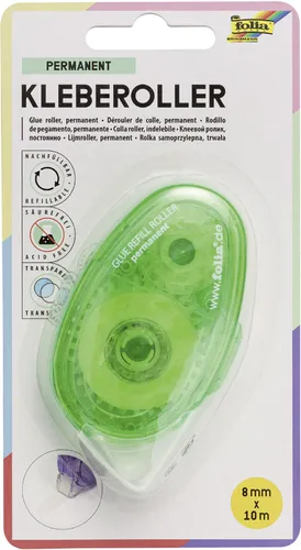 folia Mehrweg-Kleberoller 8 mm x 10 m permanent zufällige Farbe (1 Stück)