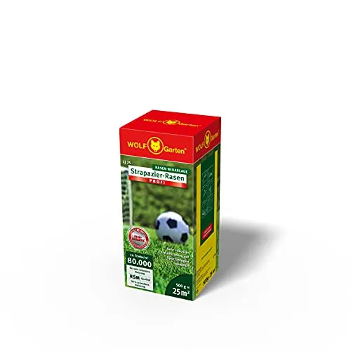 Wolf-Garten Strapazier-Rasen LJ 25 - Hochleistungs-Rasen für strapazierfähigen Rasen, ideal für Gartenliebhaber und robuste Flächen