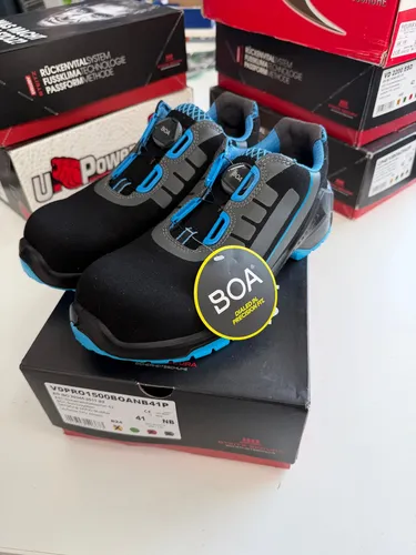 Sicherheitshalbschuh VD PRO 1500 BOA S2 SRC CI, schwarz/türkis - Arbeits- & Schutzkleidung, bequemer Sicherheitshalbschuh mit BOA-Verschlusssystem für optimale Passform und Sicherheit.