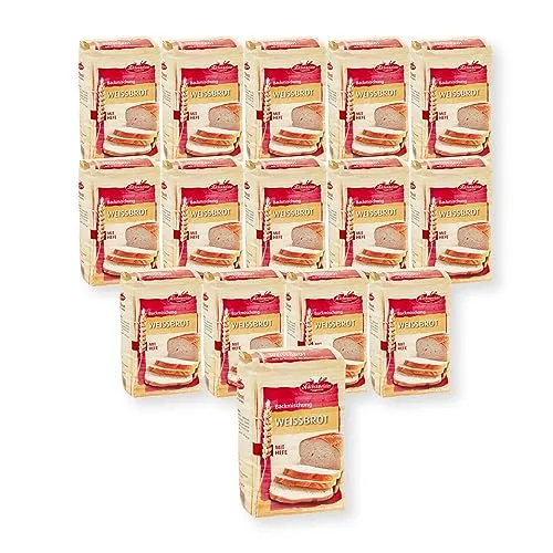 BIELMEIER KÜCHENMEISTER Brotbackmischung Weißbrot 15 x 500 g I Brotbackmischungen für Brotbackautomat & Ofen I Brot mit Backmischung einfach gemacht