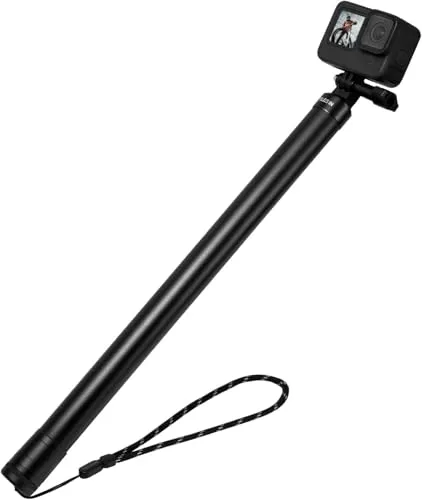 TELESIN 3M/118“ Extra Lang Selfie Stick, Unsichtbarer Selfie-Stick aus Kohlefaser, Einziehbares Hand Monopod, für GoPro Hero 13 12 11 10 9 8 DJI Osmo 360 Action 5 Pro 4 3 Insta360 X5 X4 X3, etc