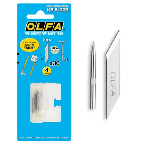 Olfa Ersatzklingen KB-5, 30er Pack für AK-5, 30°/ 4 mm von OLFA