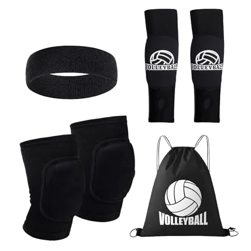 DMNQ 4-teiliges Volleyball Zubehör Set mit Knieschonern und Armschonern