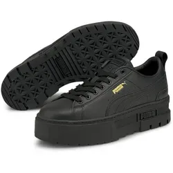 PUMA Mayze Classic Wns Sneaker schwarz 42 EU - Sportliche Sneaker in Schwarz, aus hochwertigem Leder und Synthetik, mit herausnehmbarer Innensohle für optimalen Komfort – ideal für Alltag und Freizeit.