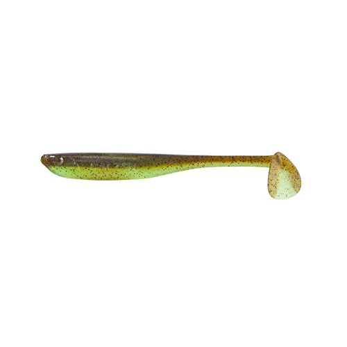 Balzer Shirasu Z-Shad Zander Shads - 3 Gummifische, Größe/Gewicht/Farbe:6.5cm / 1.5g / Green Pumpkin