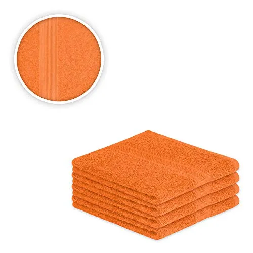 EXKLUSIV HEIMTEXTIL Handtuch Spar Set Baumwolle 500 g/m² Terrakotta 4 x Handtuch 50 x 100 cm